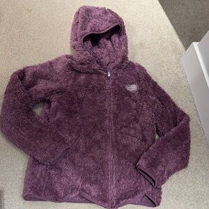 The North Face Kids Plush Purple Hoodie jacket